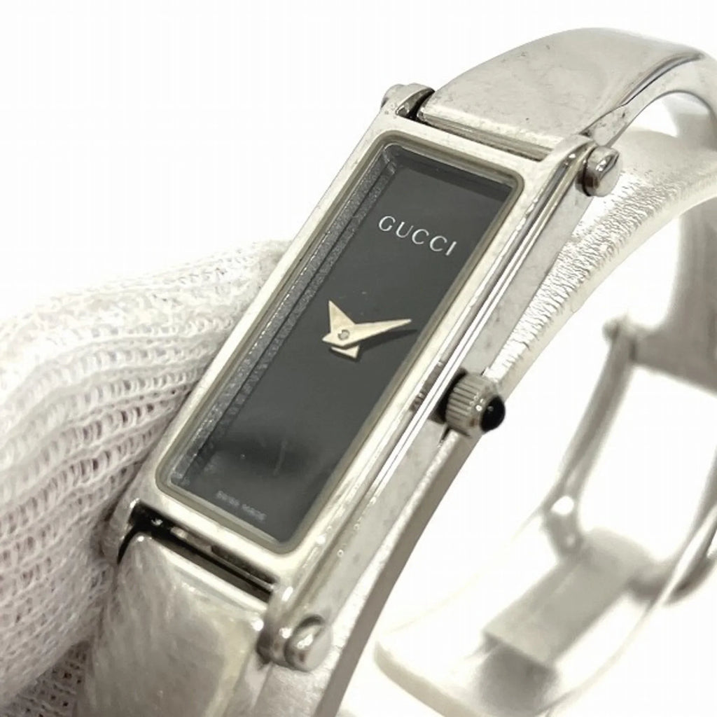Pre-Owned GUCCI 1500L Black Quartz Watch Ladies (Good)