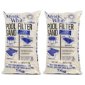 Silica 50lbs Mystic White II Swimming Pool Filter Sand, White (2 Pack). U.S