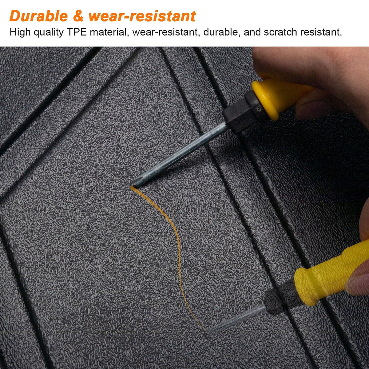 Trunk Mat Custom Fit Jeep Grand Cherokee 2011-2022 TPE Cargo Floor Carpet Rubber Car Rear Cargo Liner Protector All climate Black