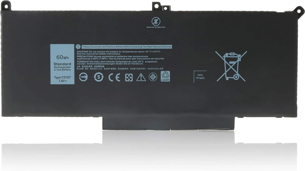 New F3YGT 60wh Laptop y for  Latitude 12 7000 7280 7290/13 7000 7380 7390 p29s002 / 14 7000 7480 7490 p73g002
