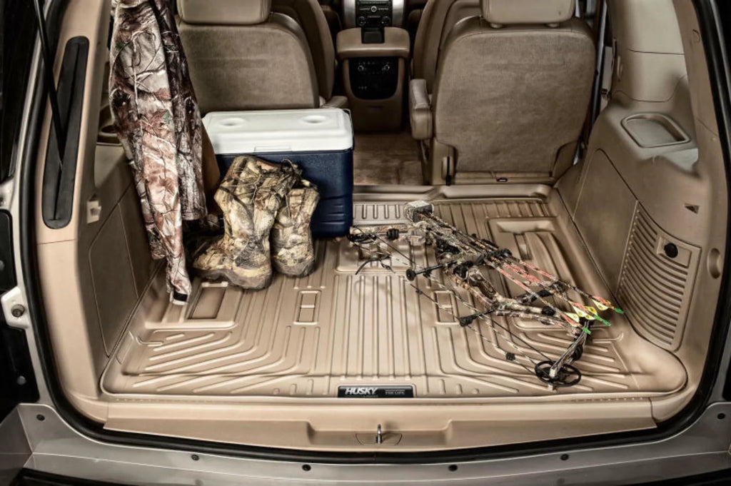 Husky by RealTruck Weatherbeater Series Cargo Liner behind 3rd Row Black suitable with 21 Chevrolet Suburban/GMC Yukon XL appropriate with select: 2021-2023 Cadillac Escalade