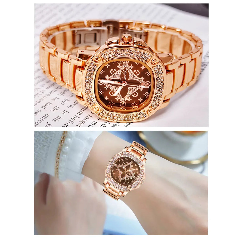 RICHPORTS Back To School Supplies Sale Women's Rose Gold Tone Bracelet Watch Christmas Day Gift