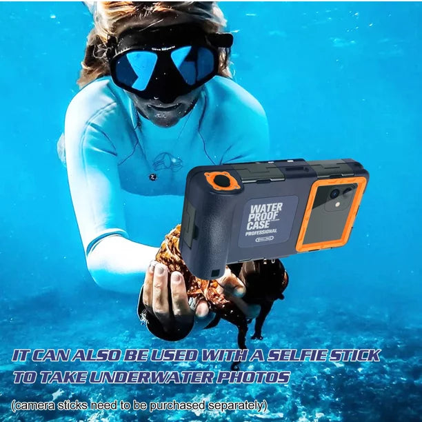 UrbanX Professional [15m/50ft] Swimming Diving Surfing Snorkeling Photo Video Waterproof Protective Case Underwater Housing for vivo Y30 And all Phones Up to 6.9 Inch LCD with Lanyard
