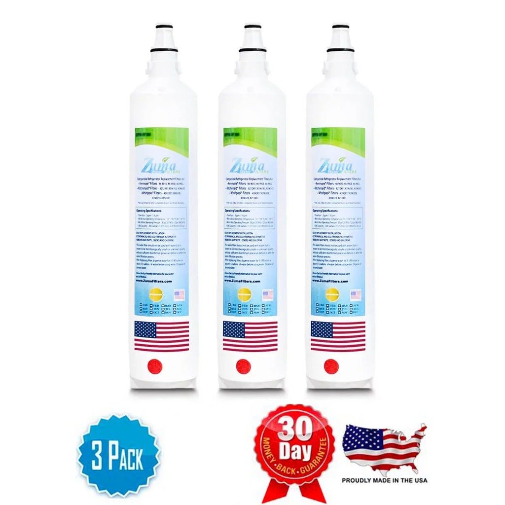 ZUMA Brand , aqua Filters , Model # ZWFZ1-RF750 , suitable with Subzero® BI36UIDSPHRH - 3 Pack - Made in U.S.A.