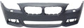 Front BUMPER protector suitable For  5-SERIES 2014-2016 Primed with M Pkg with PDC Sensor Holes and Side View Cam Sedan/Hybrid