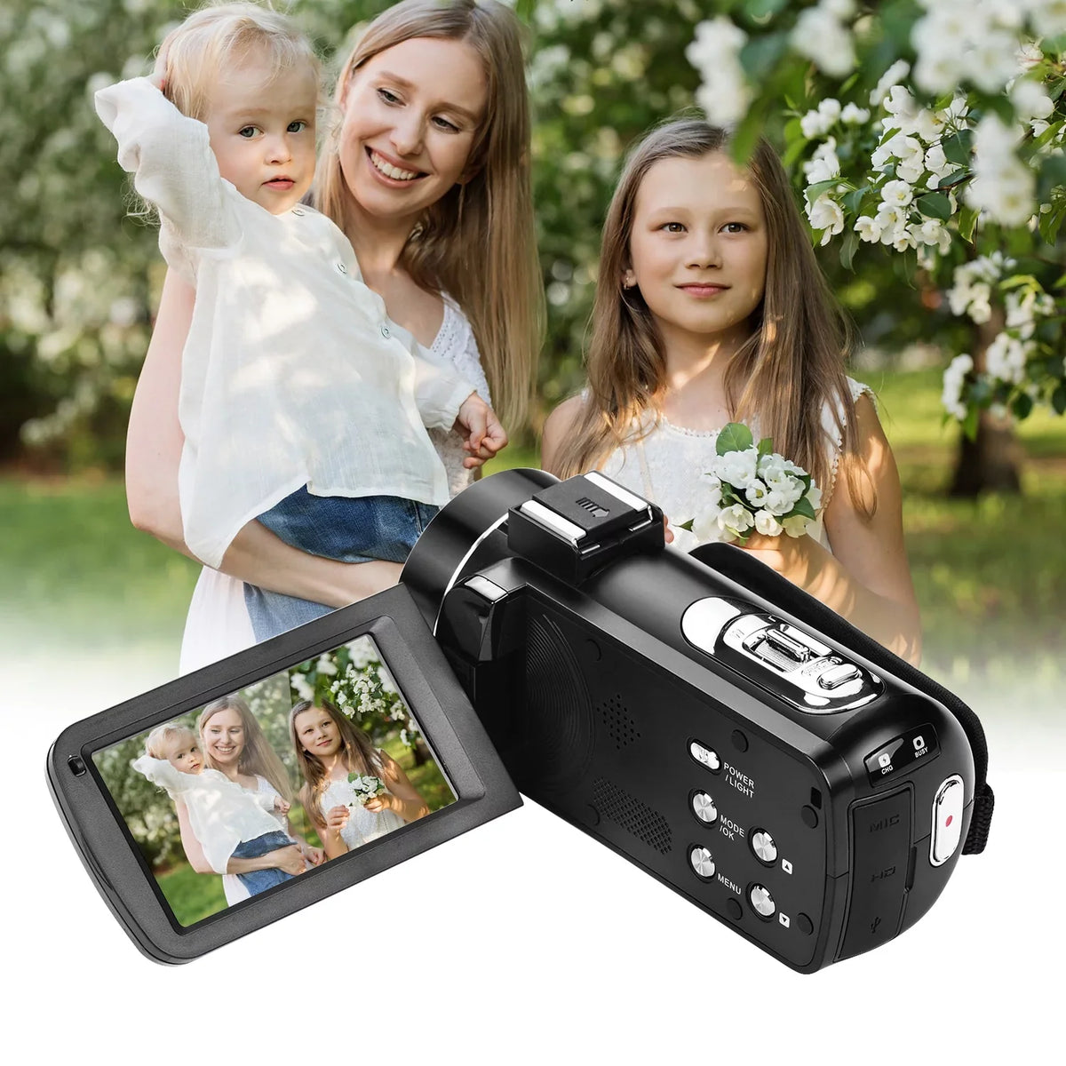 Andoer-2 Video Camera,Video Camera Inch IPS Monitor DV Professional Video Camera 3.0 Inch Function 4K Handheld DV 3.0 Inch IPS QISUO ERYUE
