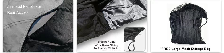 Weatherproof Jet Ski protector For SEA DOO GTI SE 155 130 2014-2016 - GRAY / Black Color - All climate - Trailerable - Protects from Rain, Sun, UV Rays, And More! Includes Trailer Straps And Storage Bag