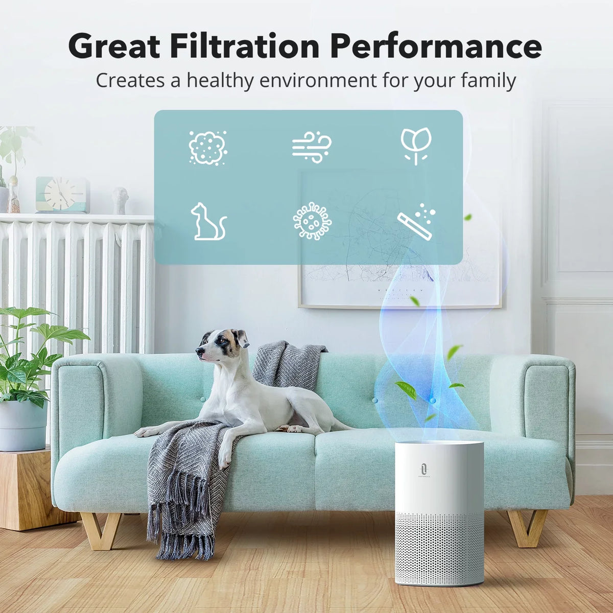 TaoTronics Air Purifier HEPA Purifiers for Home with Auto Mode, Timer, TT-AP005