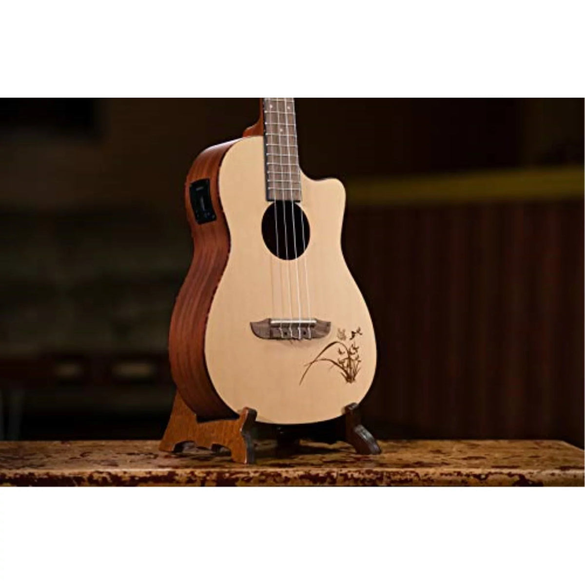 Ortega Bonfire Series Acoustic Electric Ukulele Bass