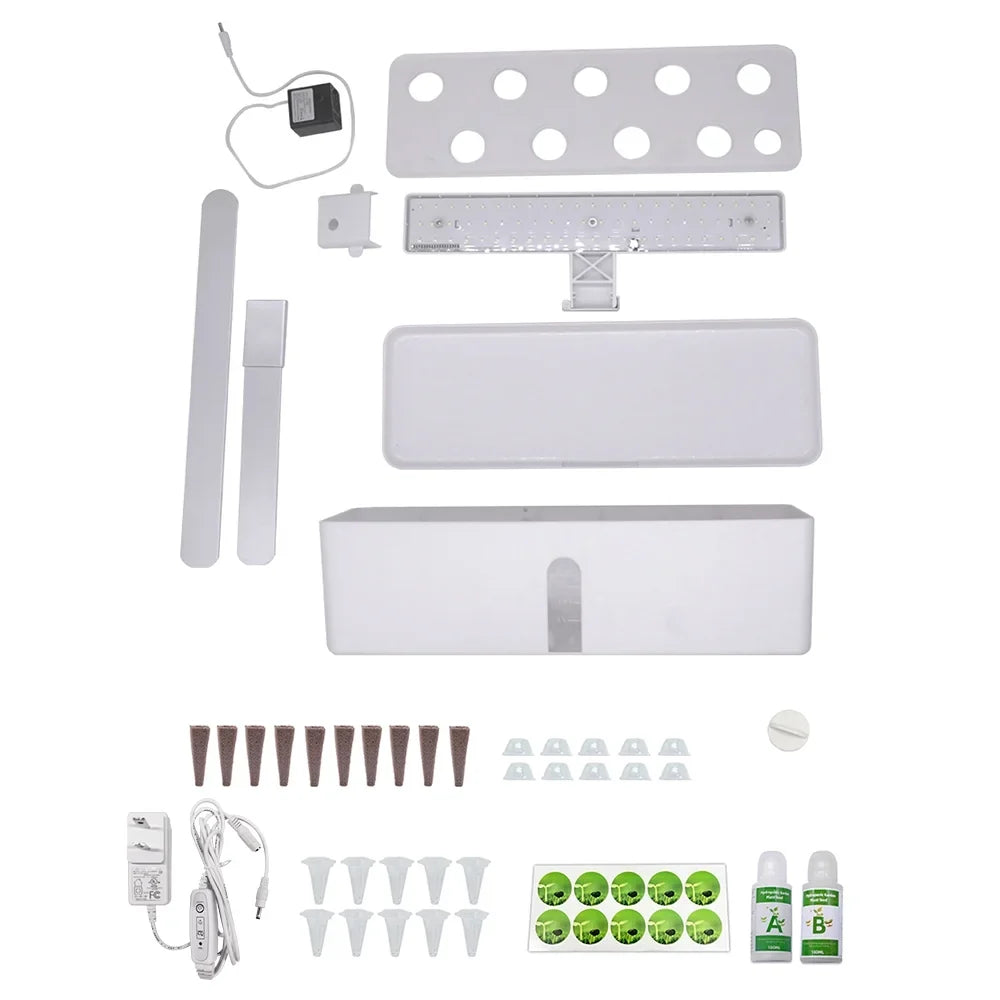 Pinnaco LED Hydroponic Indoor Garden Kit with Smart Timing and Adjustable Height – Perfect for Home, Office, and Kitchen