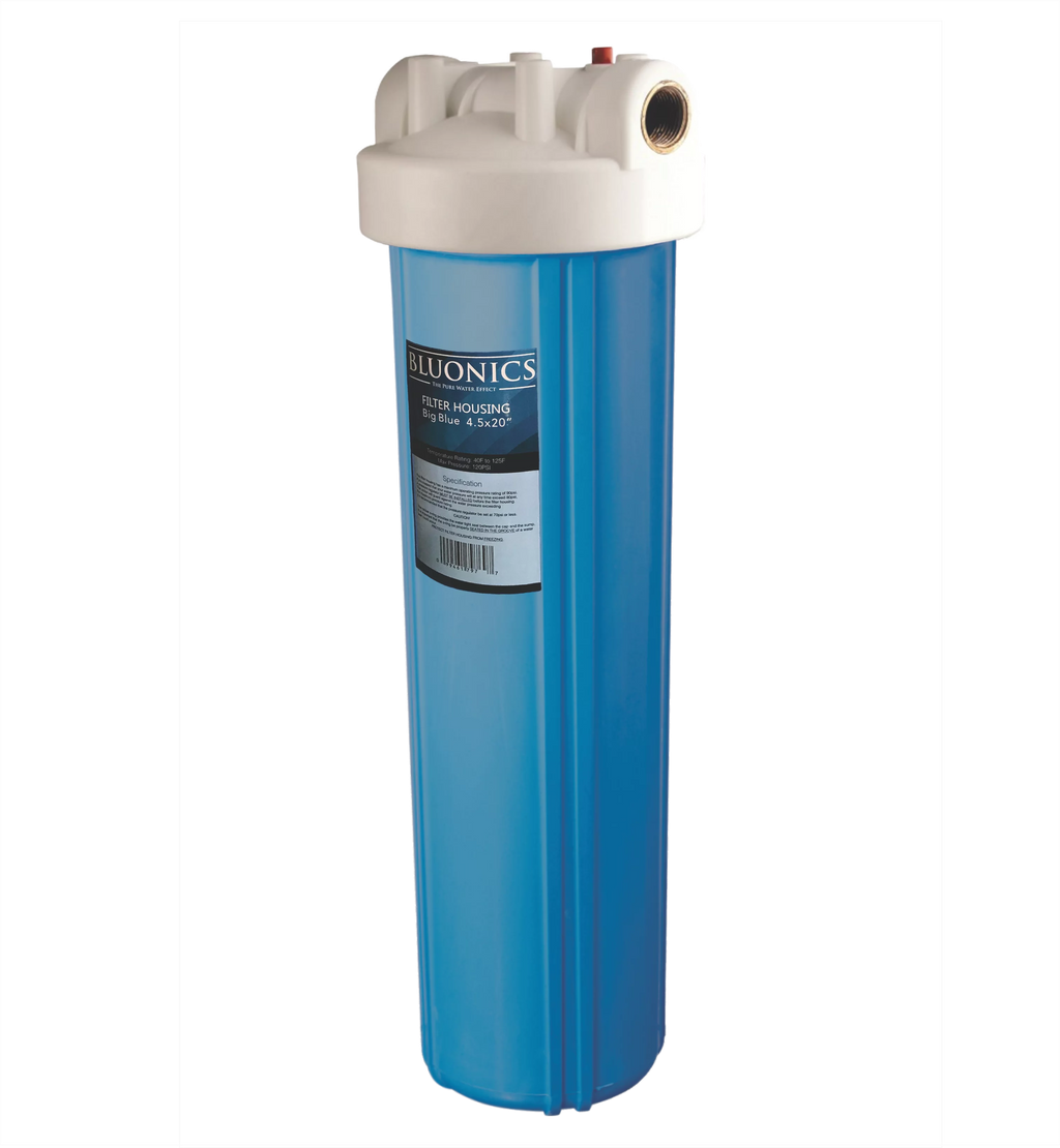 Bluonics 4.5"x20" Whole House liquid Filter Replacement Solid Blue Canister-Cap not included