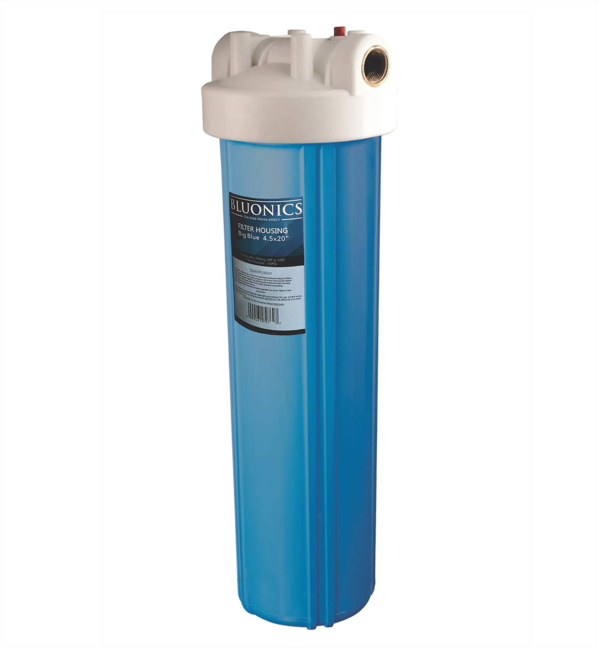 Bluonics 4.5"x20" Whole House liquid Filter Replacement Solid Blue Canister-Cap not included