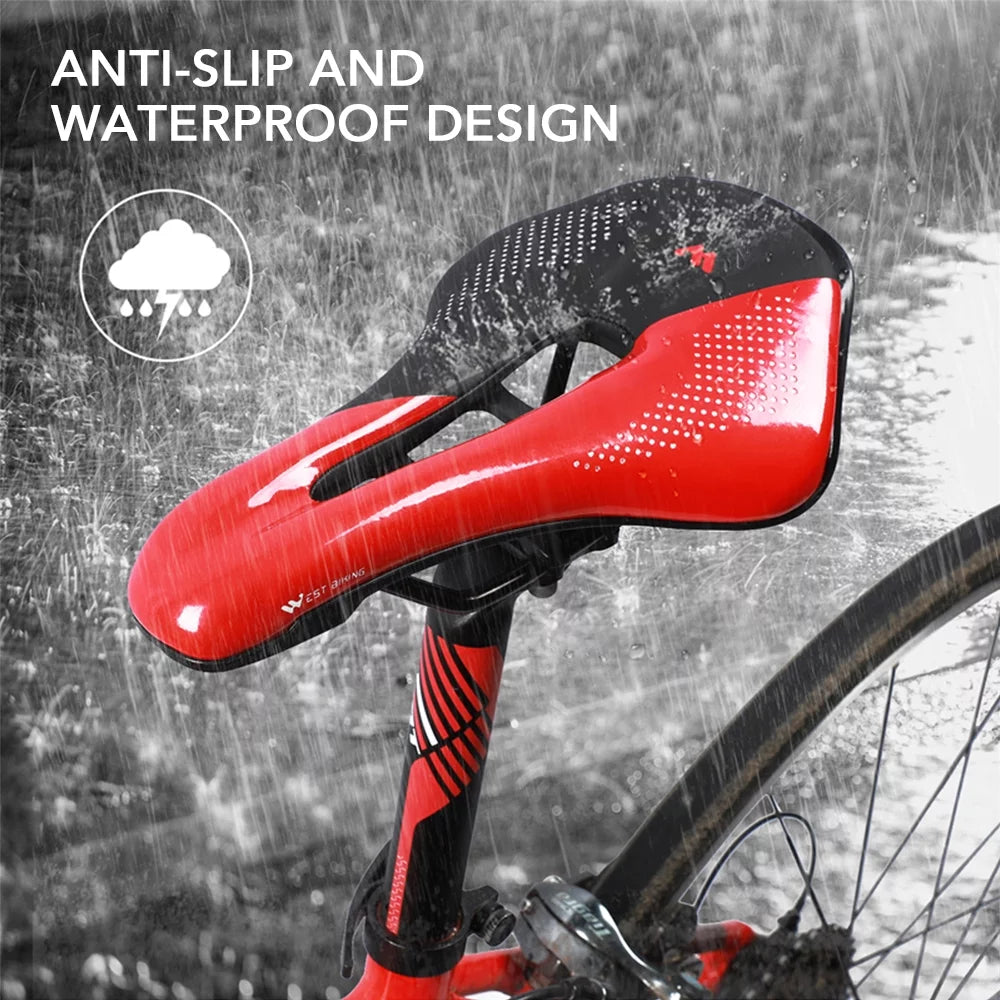 Bike Saddle,Equipment Road Mtb Bike Soft Pu Leather Mountain Seat Soft Saddle Steel Rails Pu Leather Road Seat Soft Pu Leather Road Mtb Rails Mountain Seat Bike Saddle Jinmie