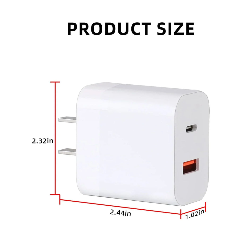 30W USB Charger with Type-C Cable Dual-Port Charging for DJI Mini 2/Mini 3 Pro Charging Parts