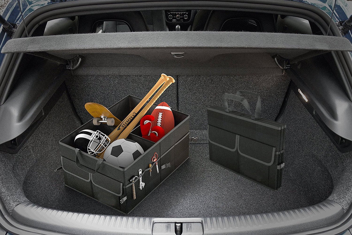Nokiwiqis Trunk Cargo Organizer Folding Caddy Storage Collapse Bag Bin for Car Truck SUV