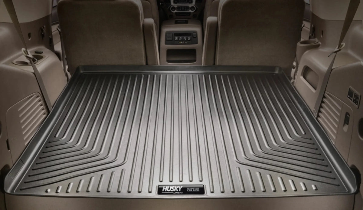Husky by RealTruck Weatherbeater Series Cargo Liner Behind 3rd Seat Black appropriate with 11-19  Explorer; behind and under upright 3rd Seat
