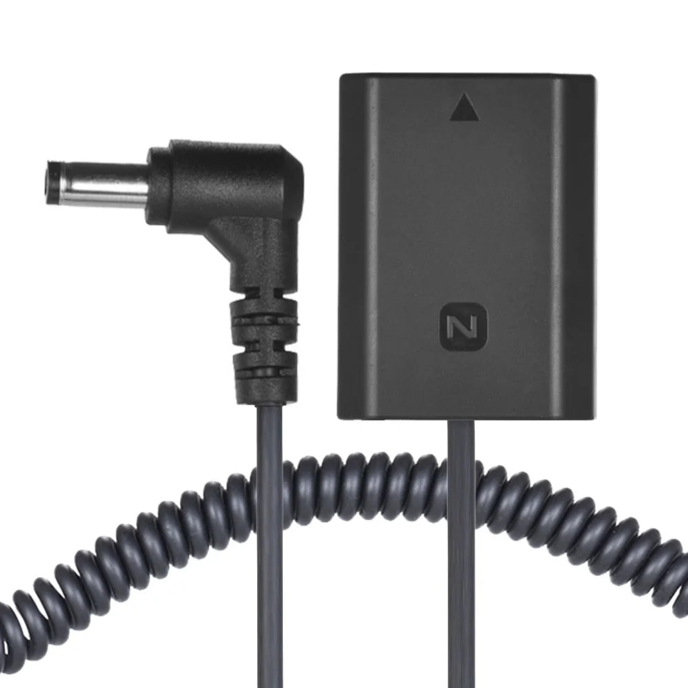 7299 NP-FZ100 Dummy Battery Pack DC Coupler Connector Spring Cable for  A7III A9 A7RIII A7SIII