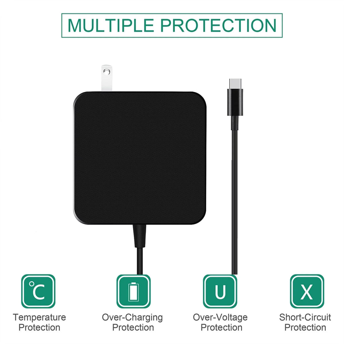 K-MAINS USB Type-C 65W AC Adapter Replacement for  P51s T470 T470s T570 x270 Power Charger PSU