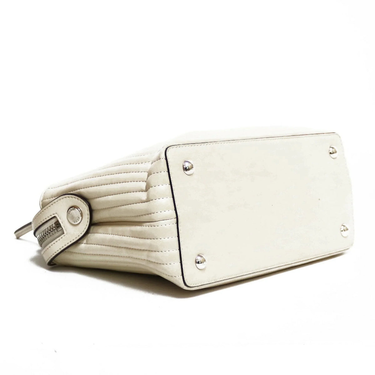 Pre-Owned FENDI Shoulder Bag Dot Com Ivory White Ladies (Fair)