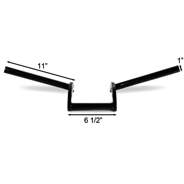 Krator Motorcycle Handlebar 1" Black Z-Bars Cruiser Bike suitable with Harley Davidson Police FLHP