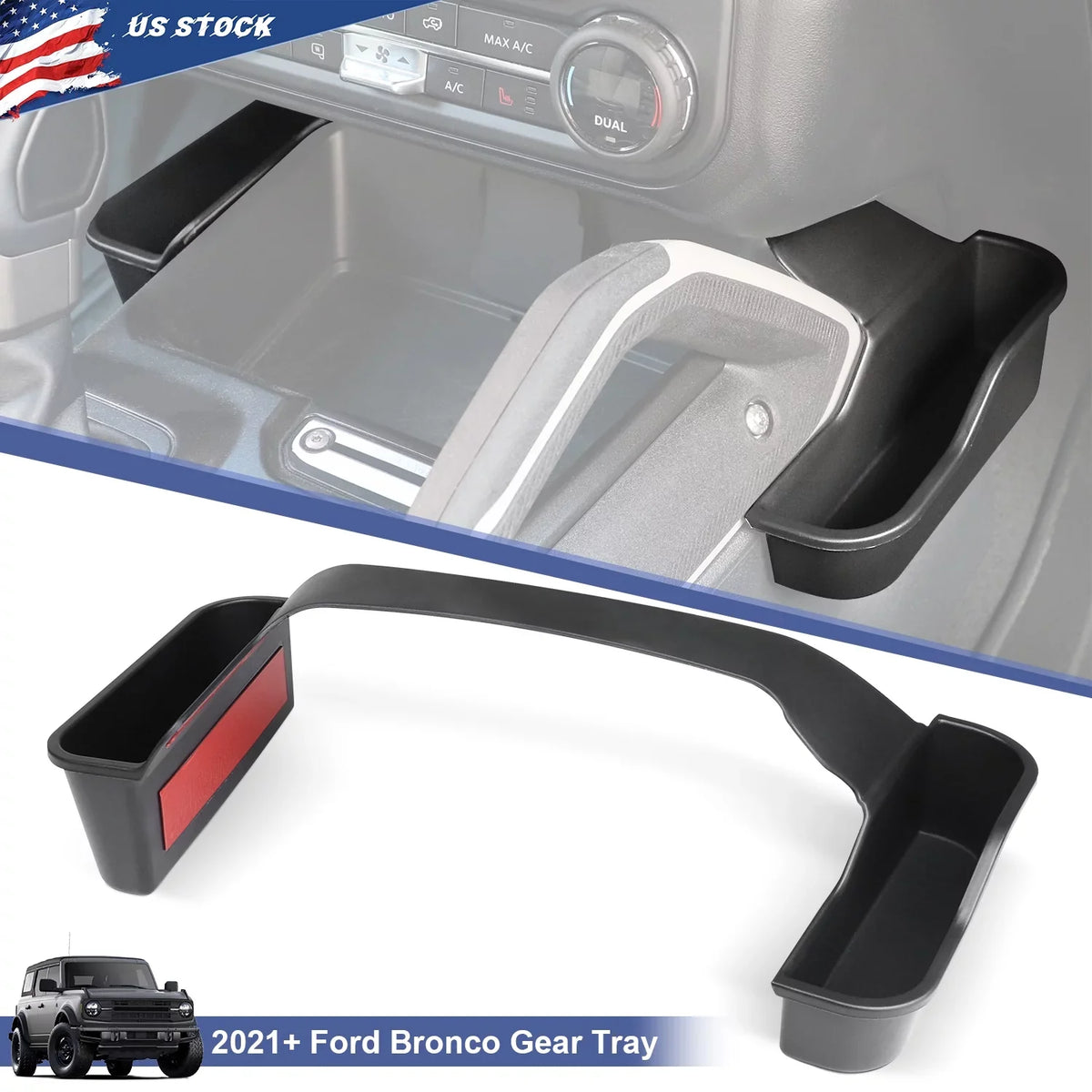 MFC Gear Shifter Storage Box Side Pocket suitable with for 2021 2022  Bronco Accessories 2/4D