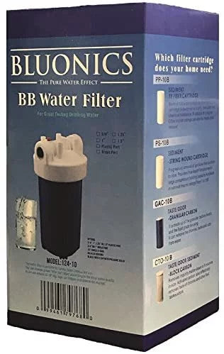 Bluonics 10" Big Blue Whole House aqua Filter with 5 Micron Sediment Cartridge for Rust, Iron, Sand, Dirt, Sediment and Undissolved Particles