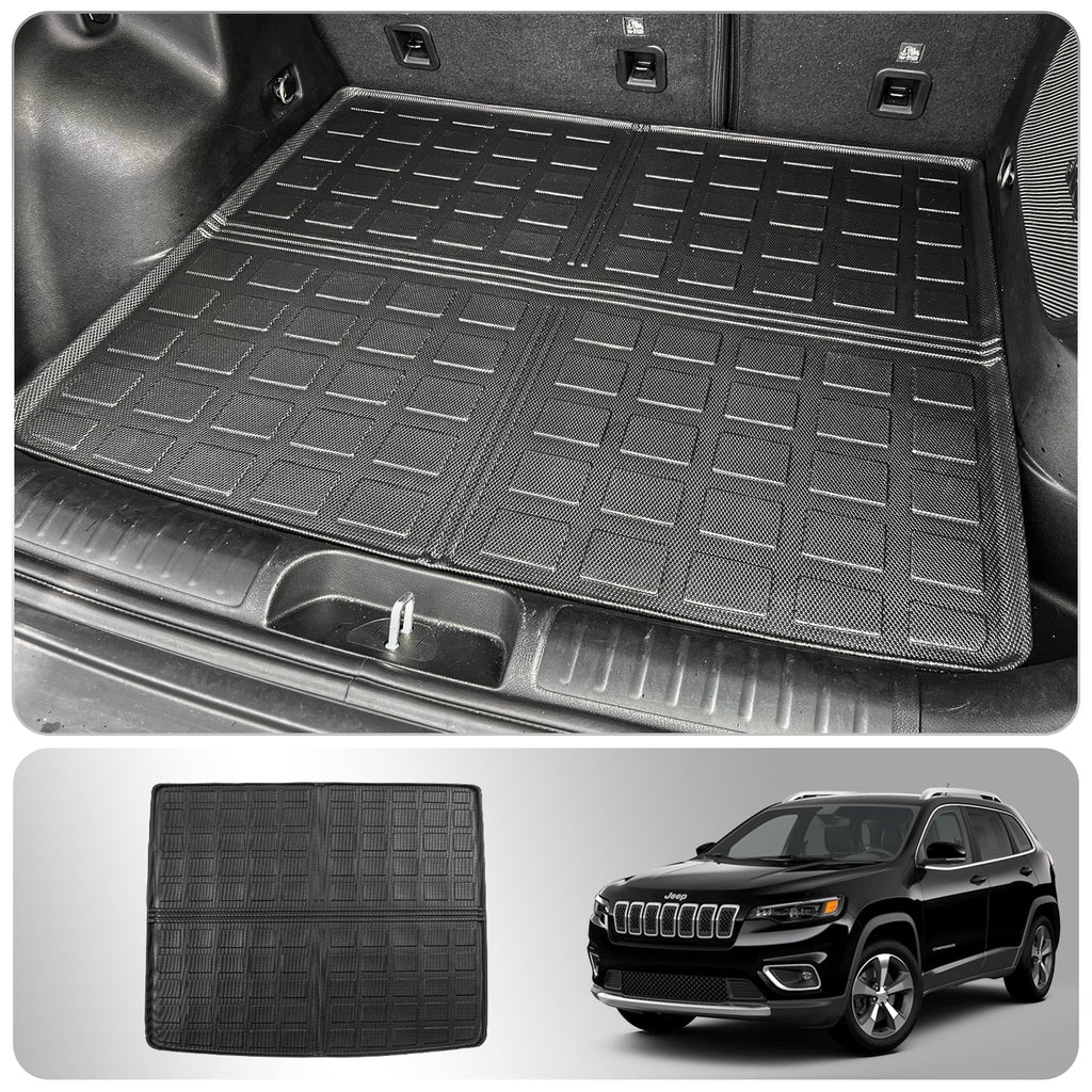 Cargo Mat suitable with 2019-2023 Jeep Cherokee Trunk Mat Cargo Liner TPE All elements Trunk Liner 2022 Cherokee Accessories (Trunk Mat)