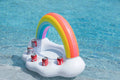 Inflatable Rainbow Cloud Drink Holder Floating Beverage aqua Fun Decorations