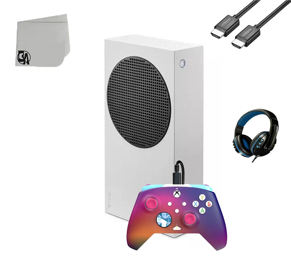Xbox Series S White 512GB Gaming Console + Headset BOLT AXTION Bundle Used
