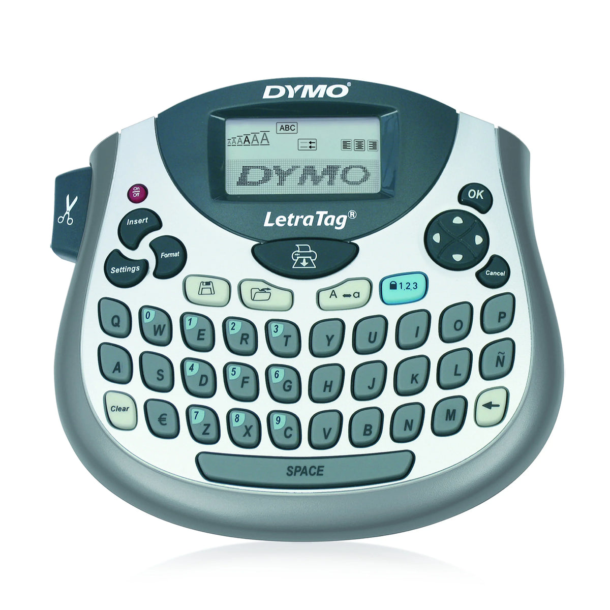 DYMO LetraTag 100T QWERTY Label Maker, Includes Black Print on White Paper Label