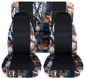 T406-Designcovers suitable with 2003-2006 Jeep wrangler LJ Camo 2door Seat Covers:Gray Real tree and Black- Full Set Front&Rear Front&Rear