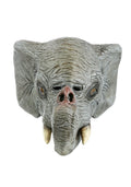 Deluxe Elephant Head Latex Mask Full Overhead Grey Zoo Safari Wild Animal Adult