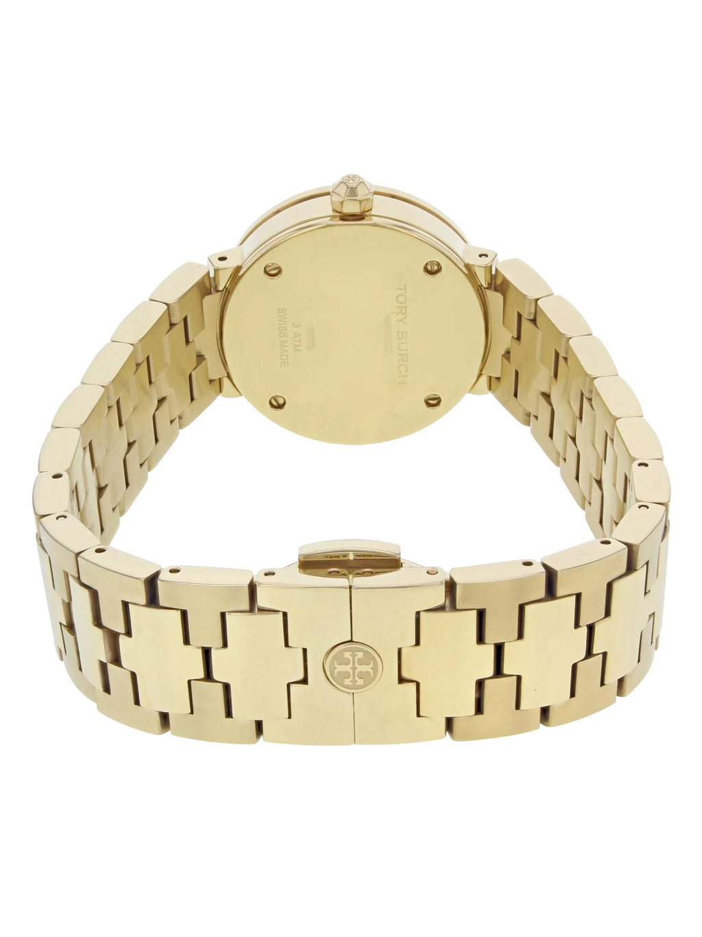 Pre-Owned Tory Burch Reva 21mm Gold Tone Stainless Steel Quartz Ladies Watch TRB4030 (Good)