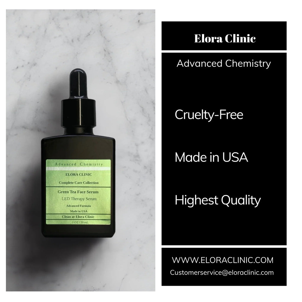 Elora Clinic Red Light Therapy Serum - Green Tea Serum Green Tea Serum for LED Therapy - Potent Antioxidant & Rejuvenating